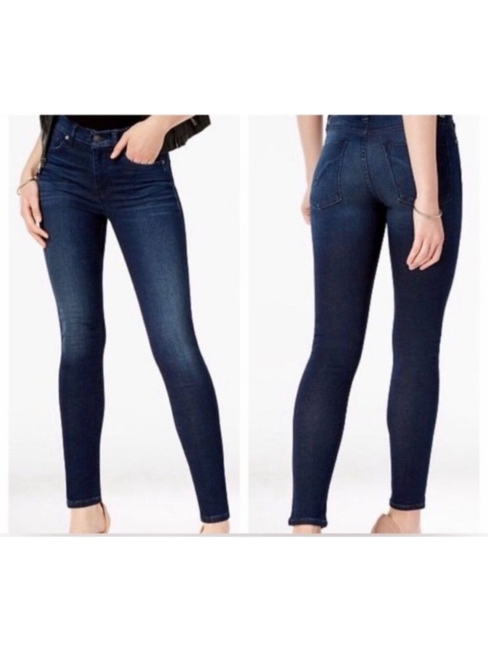 HUDSON Women's Nico Midrise Stretch Super Skinny Jeans Dark Wash